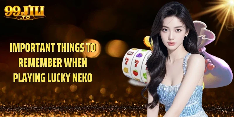 Important things to remember when playing Lucky Neko